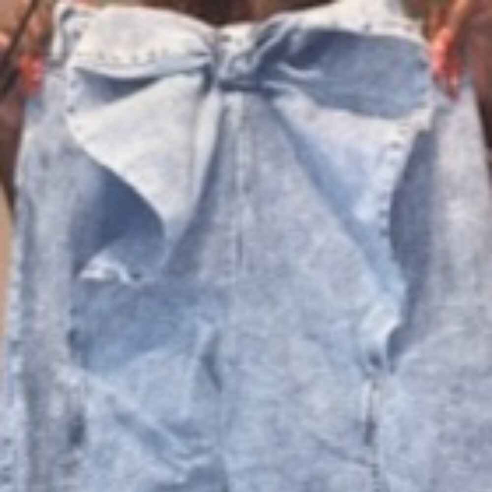BOW WIDE LEG JEANS